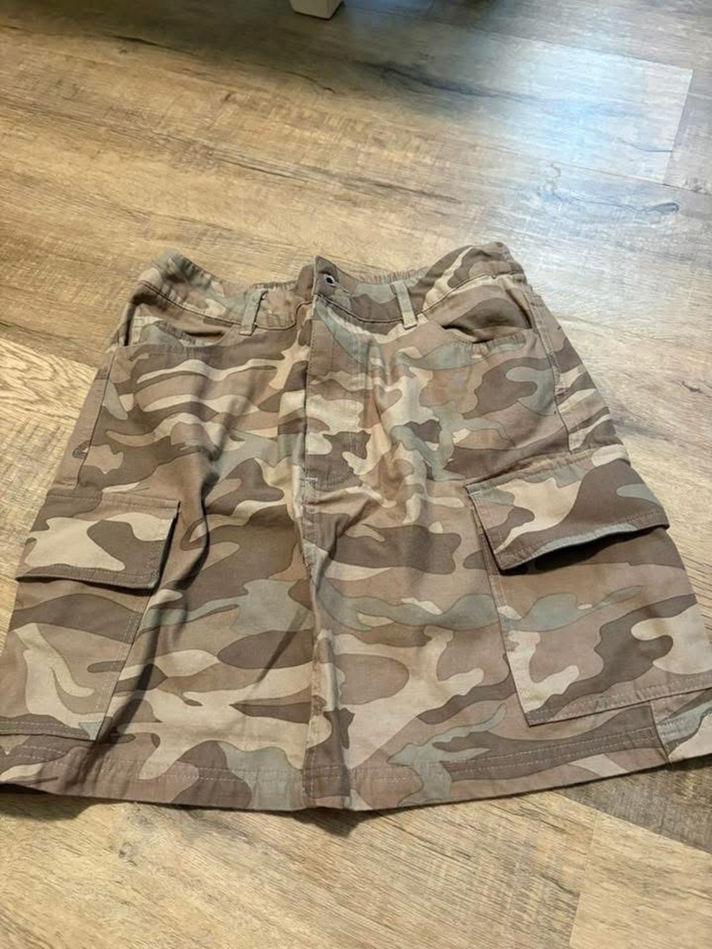 Blue Rain women’s Camouflage Cargo Skirt - Brown & Tan